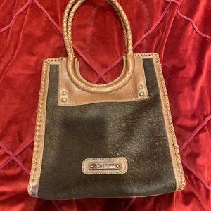 Western style purse cowhide